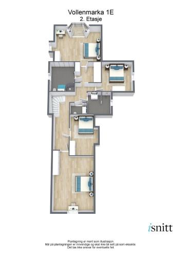 a floor plan of the villa iv at 5 bedroom Spectacular view & charming house in Vollen centre in Vollen