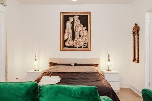 Postel nebo postele na pokoji v ubytování Escapade Chic au Vieux-Port