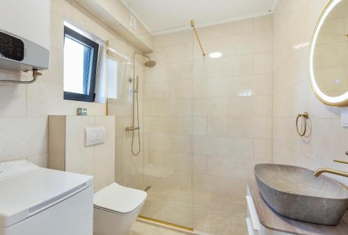 Koupelna v ubytování Veslo Sea Blue Apartments - Lustica