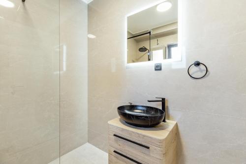 Koupelna v ubytování Veslo Sea Blue Apartments - Lustica