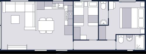 a floor plan of a building at Drumshademuir Caravan & Camping Park in Glamis
