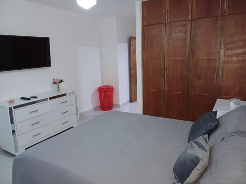 TV a/nebo společenská místnost v ubytování Residencial Génesis III