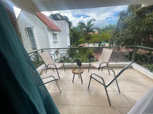 Balkón nebo terasa v ubytování apartment tipo villa, guavaberry villa complex