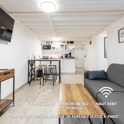 Magnifique Flat le Belleville - Lumineux - 4 personnes - Proche Metro