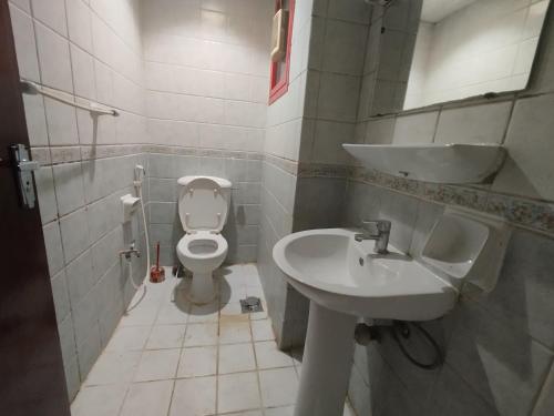 a bathroom with a sink and a toilet at JUH Real Estate and management servise LLC in Abu Dhabi