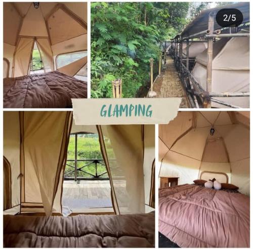 Postel nebo postele na pokoji v ubytování Glamping Tent