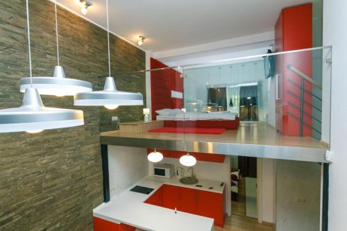 Køkken eller tekøkken på Лофт на Майдані Крещатик