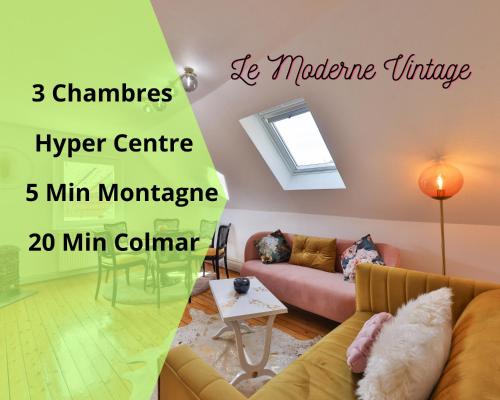 Le Moderne Vintage Hyper Centre,3 chambres, neuf au calme, 3 étoiles
