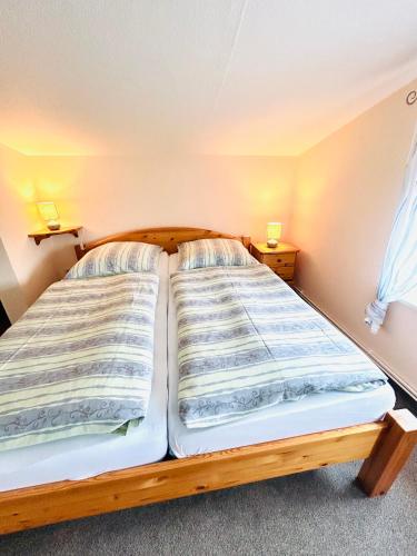 Postel nebo postele na pokoji v ubytování Ferienhof Eckhoff