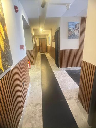 a hallway of a building with a hallway at Hayal Fener in Antalya