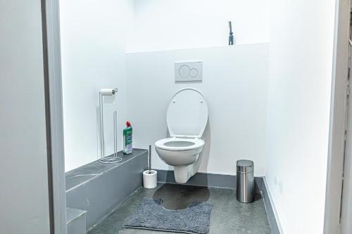 a bathroom with a toilet and a bath tub at Central Gent Stay 2 Bedrooms 4 Guests in Ghent