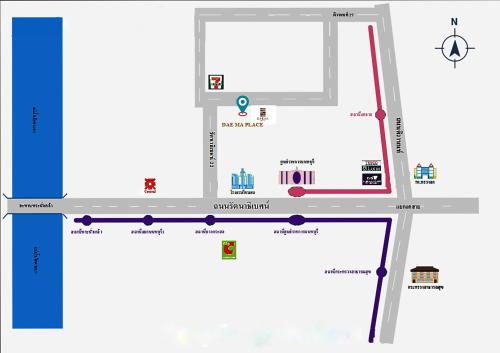 a map of the proposed site of the proposed interchange at Dae Ma Place in Nonthaburi