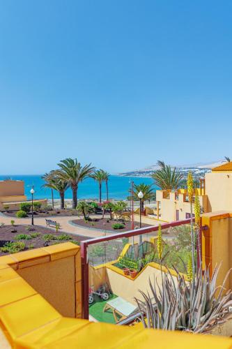 a balcony with a view of the ocean at Granillo Escape in Costa Calma