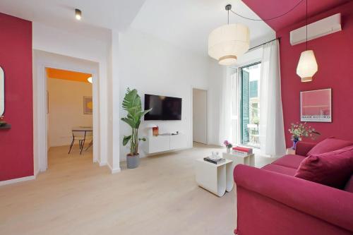TV a/nebo společenská místnost v ubytování Elegance in Parioli Rome La casa di Pigi