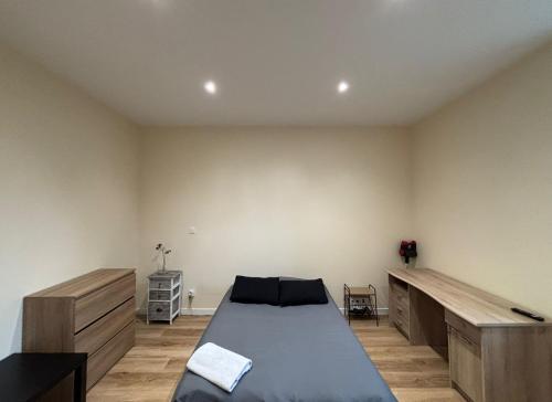 Una cama o camas en una habitación de Studio Center of Châtel-Guyon