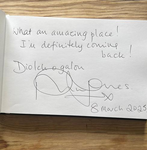 a piece of paper with handwriting on it at 2 - Floras Cabin- Romantic Escape - Unmissable View in Pont Sticill