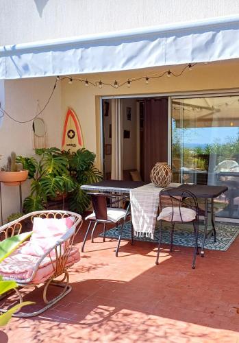 Charmant studio terrasse avec vue, plein sud