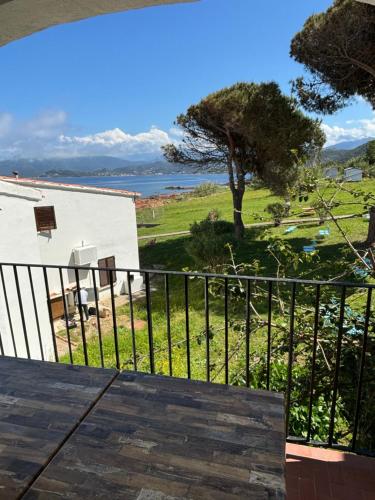 a view from the balcony of a house at Résidence Punta paliagi in Calcatoggio