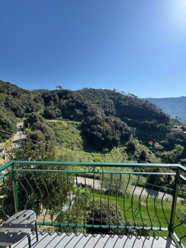 a balcony with a view of a mountain at Affittacamere PZ in Vernazza