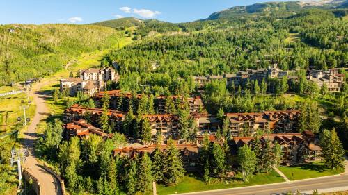 an aerial view of a resort in the mountains at Crestwood 2309 Deluxe 1 Bedroom plus Loft in Snowmass Village