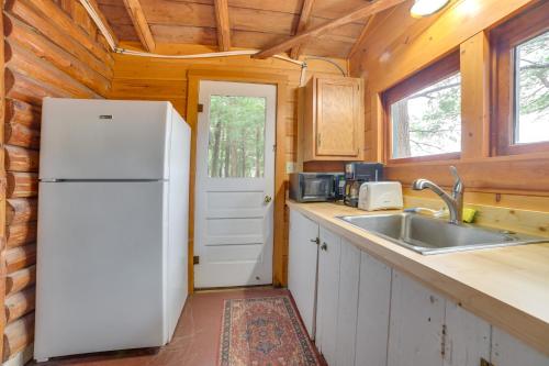 Η κουζίνα ή μικρή κουζίνα στο Steps to Beach Lake Cabin Retreat in Levering!