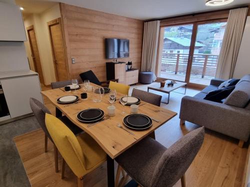 Bel appartement moderne au cœur des Gets avec parking et wifi