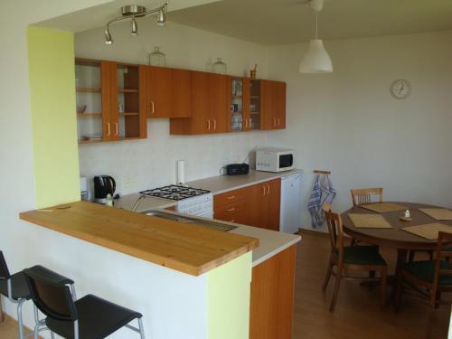 Kuchyň nebo kuchyňský kout v ubytování Apartmán Wolkrovka