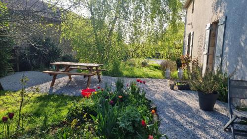 Zahrada ubytování Chambres et gîte dans un lieu calme et champêtre Gourgé Les Grippeaux proche Parthenay