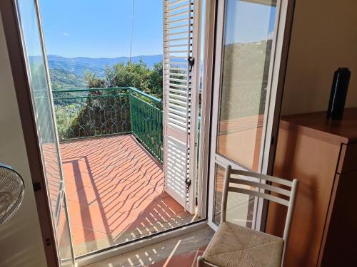 a view of a balcony with a view at A casa di zia in Agropoli