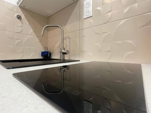 Koupelna v ubytování Pixy studio in a central and quiet area near Basel