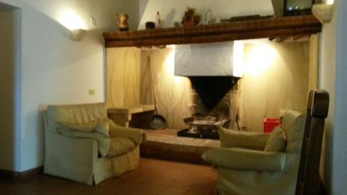 Χώρος καθιστικού στο Agriturismo Il Solaio