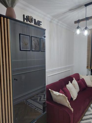 Χώρος καθιστικού στο Apartament Roztocze