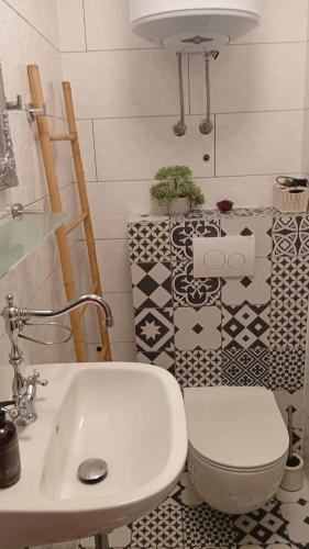 Koupelna v ubytování Apartmani Sollei