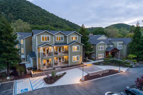 an aerial view of a large house at Avila Village Inn in Avila Beach