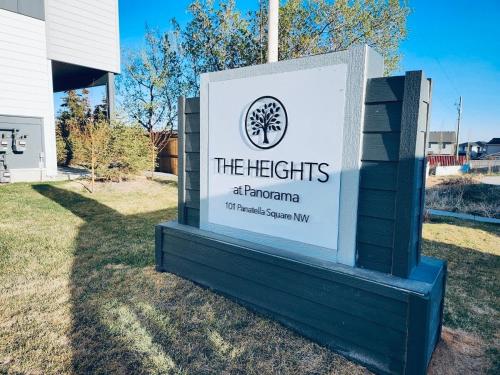 a sign for the heights at terrazania at Cozy Private Room Near Calgary Airport with Parking in Calgary