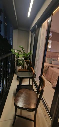 Balkon lub taras w obiekcie Studio na Árvore no Centro do Rio