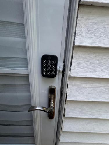 a close up of a door with a remote control at Sasha-Home 538 Brookmere Ave in Coquitlam