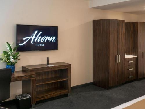 an office with a desk and a sign on the wall at Ahern Hotel and Event Center in Las Vegas