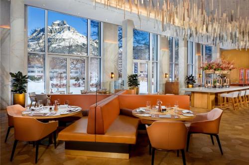 Χώρος καθιστικού στο Kempinski Palace Engelberg