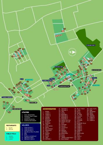a map of the venues for the olympics at Sumberkima Hill 2 in Pemuteran