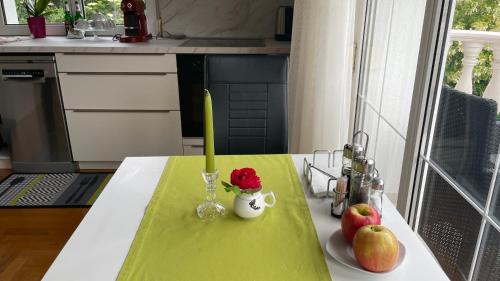Dapur atau dapur kecil di Meszko Park House Budapest