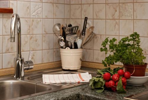 Kuchyň nebo kuchyňský kout v ubytování Wohnung Schwarzeck