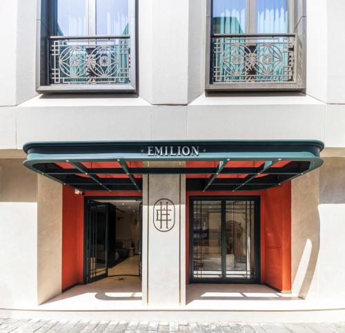 a building with an entrance to a store at Emilion Hotel in Istanbul