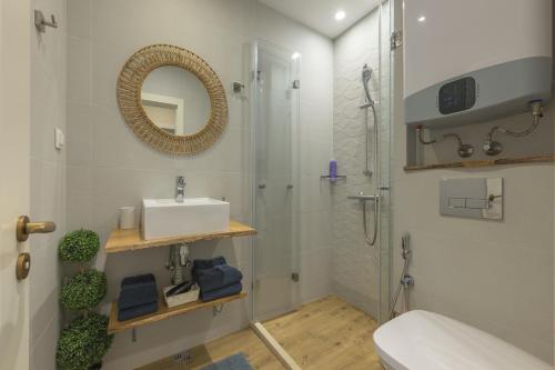 Koupelna v ubytování Apartment BLUE LAGOON