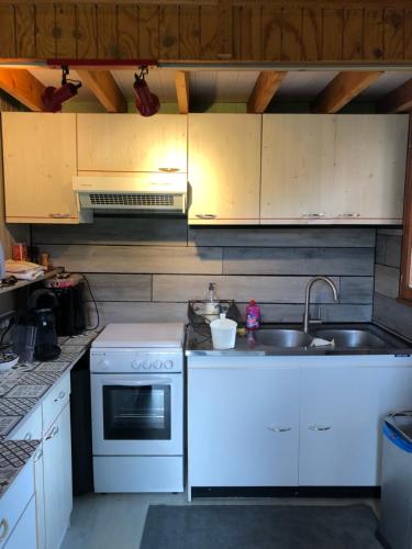 Η κουζίνα ή μικρή κουζίνα στο Le Chalet Fiolant