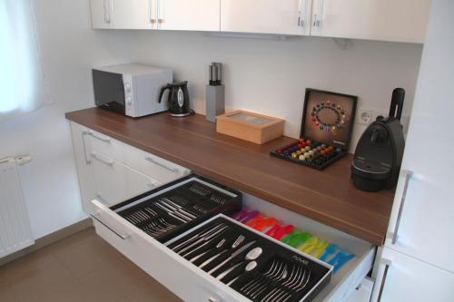 Η κουζίνα ή μικρή κουζίνα στο Gasser Apartments - Apartments Karlskirche