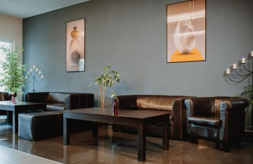 Χώρος καθιστικού στο Hotel Concrete