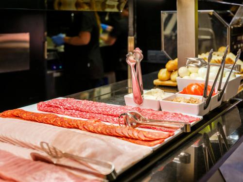 a bunch of food on a counter in a kitchen at Barcelona House in Barcelona