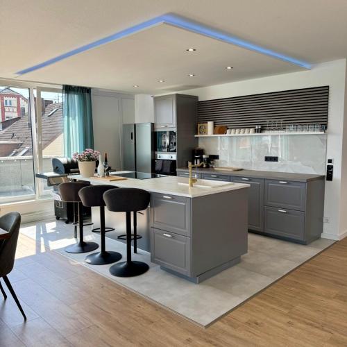 Η κουζίνα ή μικρή κουζίνα στο Smart In Kassel - Boardinghouse