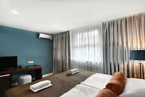 TV a/nebo společenská místnost v ubytování The Hotel Fitzgerald